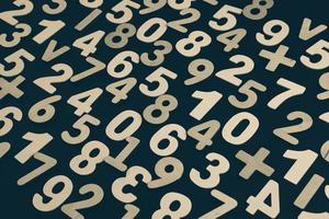 Background or texture of numbers. Finance data concept. Mathematic. Seamless pattern with numbers. Finance concept. photo