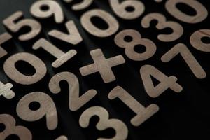 Background or texture of numbers. Finance data concept. Mathematic. Seamless pattern with numbers. Finance concept. photo