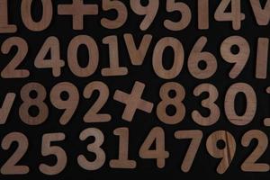 Background or texture of numbers. Finance data concept. Mathematic. Seamless pattern with numbers. Finance concept. photo