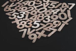 Background or texture of numbers. Finance data concept. Mathematic. Seamless pattern with numbers. Finance concept. photo