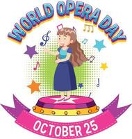 World Opera Day Poster Design vector