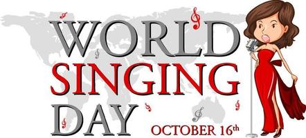 World Singing Day Poster Design vector