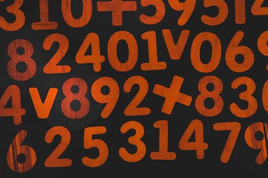 Background or texture of numbers. Finance data concept. Mathematic. Seamless pattern with numbers. Finance concept. photo