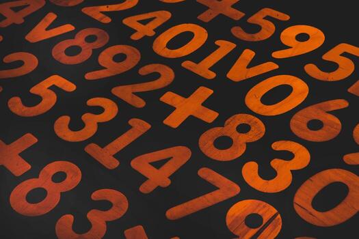 Background or texture of numbers. Finance data concept. Mathematic. Seamless pattern with numbers. Finance concept. photo