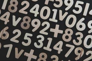 Background or texture of numbers. Finance data concept. Mathematic. Seamless pattern with numbers. Finance concept. photo