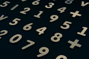 Background or texture of numbers. Finance data concept. Mathematic. Seamless pattern with numbers. Finance concept. photo