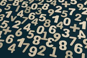 Background or texture of numbers. Finance data concept. Mathematic. Seamless pattern with numbers. Finance concept. photo