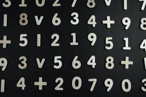 Background or texture of numbers. Finance data concept. Mathematic. Seamless pattern with numbers. Finance concept. photo