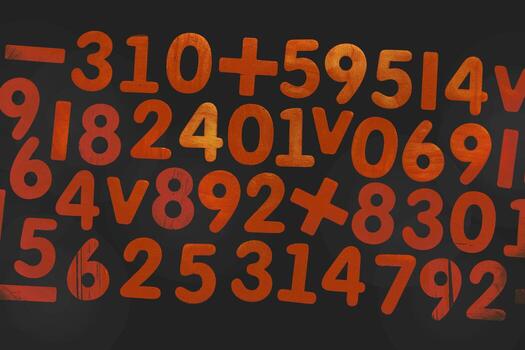 Background or texture of numbers. Finance data concept. Mathematic. Seamless pattern with numbers. Finance concept. photo