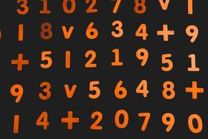 Background or texture of numbers. Finance data concept. Mathematic. Seamless pattern with numbers. Finance concept. photo