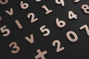 Background or texture of numbers. Finance data concept. Mathematic. Seamless pattern with numbers. Finance concept. photo