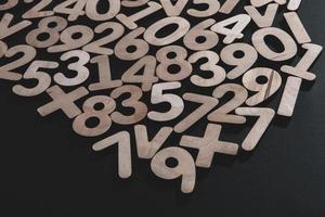 Background or texture of numbers. Finance data concept. Mathematic. Seamless pattern with numbers. Finance concept. photo