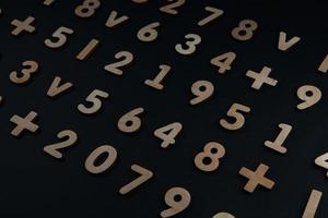 Background or texture of numbers. Finance data concept. Mathematic. Seamless pattern with numbers. Finance concept. photo