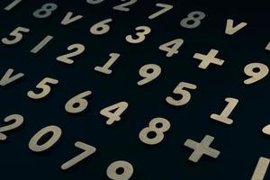 Background or texture of numbers. Finance data concept. Mathematic. Seamless pattern with numbers. Finance concept. photo