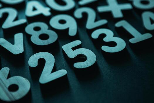 Background or texture of numbers. Finance data concept. Mathematic. Seamless pattern with numbers. Finance concept. photo