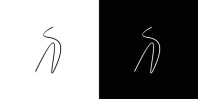 modern and unique handwritten letter S initials logo design vector