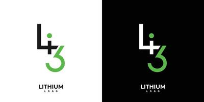 Modern and professional lithium logo design 02 vector