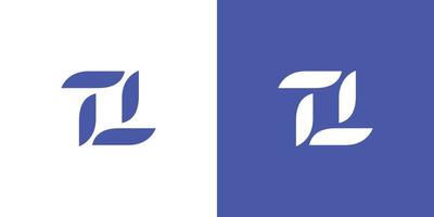 diseño de logotipo de iniciales de letra tt moderno y profesional 2 vector