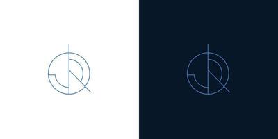 Modern and professional JR initials abstract logo design 3 vector