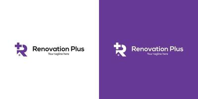 Modern and professional home renovation logo design vector