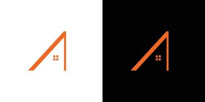 Modern and elegant letter A house logo design vector
