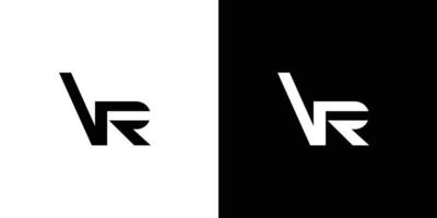 diseño de logotipo de iniciales de letra vr moderno y sofisticado vector