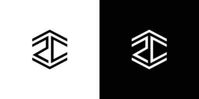 Modern and sophisticated RC initials logo design vector