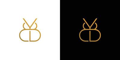 The initials logo letter byb elegant and luxurious design 02 vector