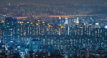 the night view of the city photo