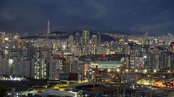 Night view around Guro-gu, Seoul photo