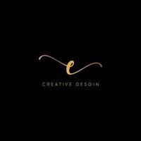 Handwriting Letter E luxury logo. E logo design vector icon pro vector template.