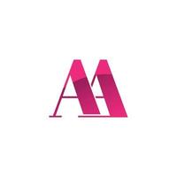 letter AA logo design vector free vector template.