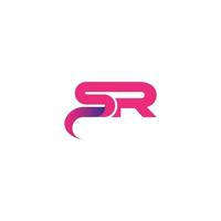 sr logo design free vector file.