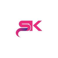 sk logo design free vector file.