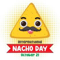 diseño de banner del día internacional de nacho vector