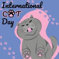 International cat day vector