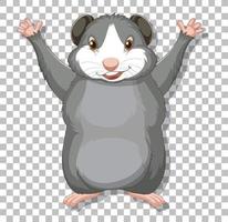 Hamster in cartoon style vector