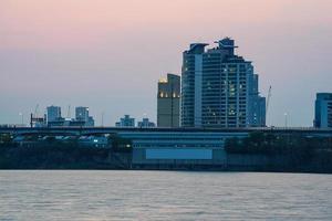 Seoul Han River Sunset Scenery photo