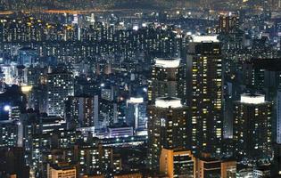 the night view of the city photo