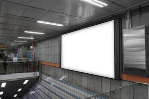 Subway Scenery and Advertising Mockup photo