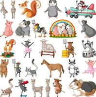 Set of different kids of animals vector