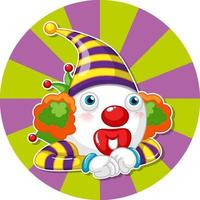 Circus clown colourful icon banner vector