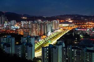 Night view around Guro-gu, Seoul photo