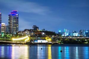 Night view of the Han River in Seoul photo