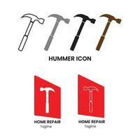 Hummer vector illustrations icon with various options such as line art version and solid line version