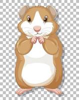 Hamster in cartoon style vector