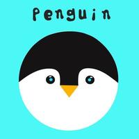 ilustración, vector, gráfico, de, pingüino, icono, caricatura vector