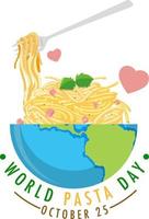 World Pasta Day Banner Design vector