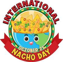 diseño de banner del día internacional de nacho vector