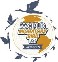 World Migratory Bird Day Banner Concept vector